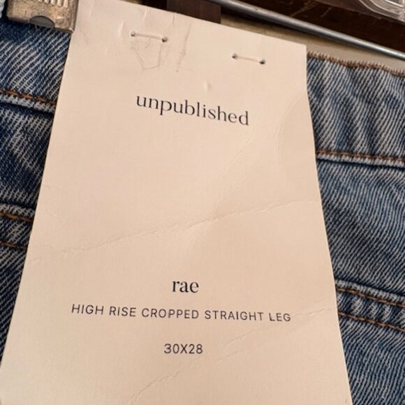 Unpublished Rae High-Rise Cropped Straight Leg, Size 30. - Picture 5 of 7